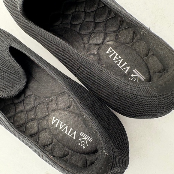 Vivaia Square Toe Water Repellent Loafers Samantha Walker Black Womens 8.5 - Picture 4 of 13